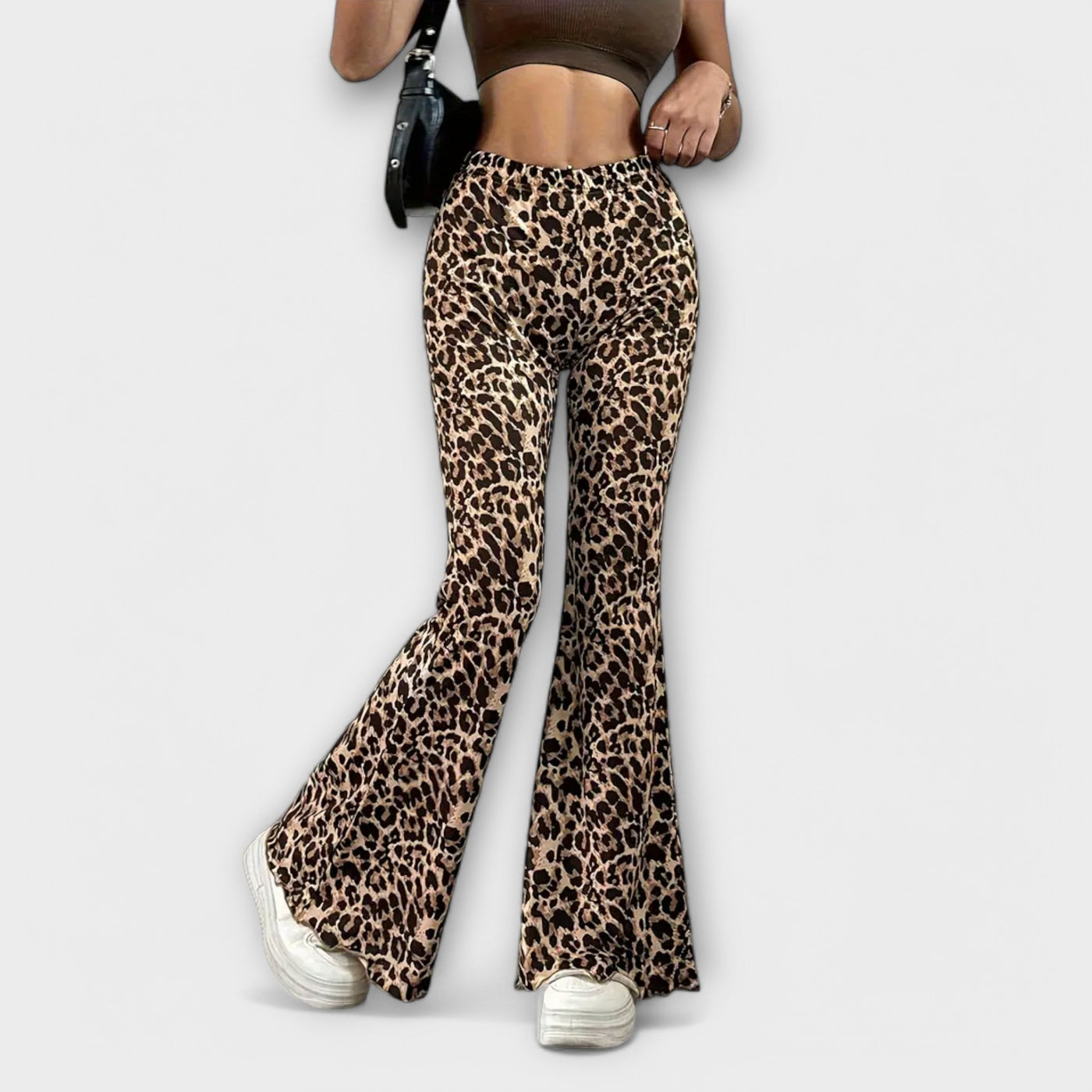 Liora Prague | Kalhoty Bootcut s leopardím potiskem
