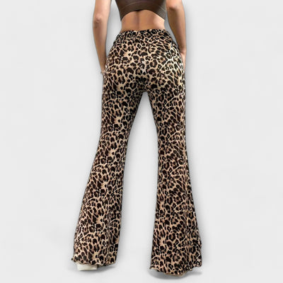 Liora Prague | Kalhoty Bootcut s leopardím potiskem